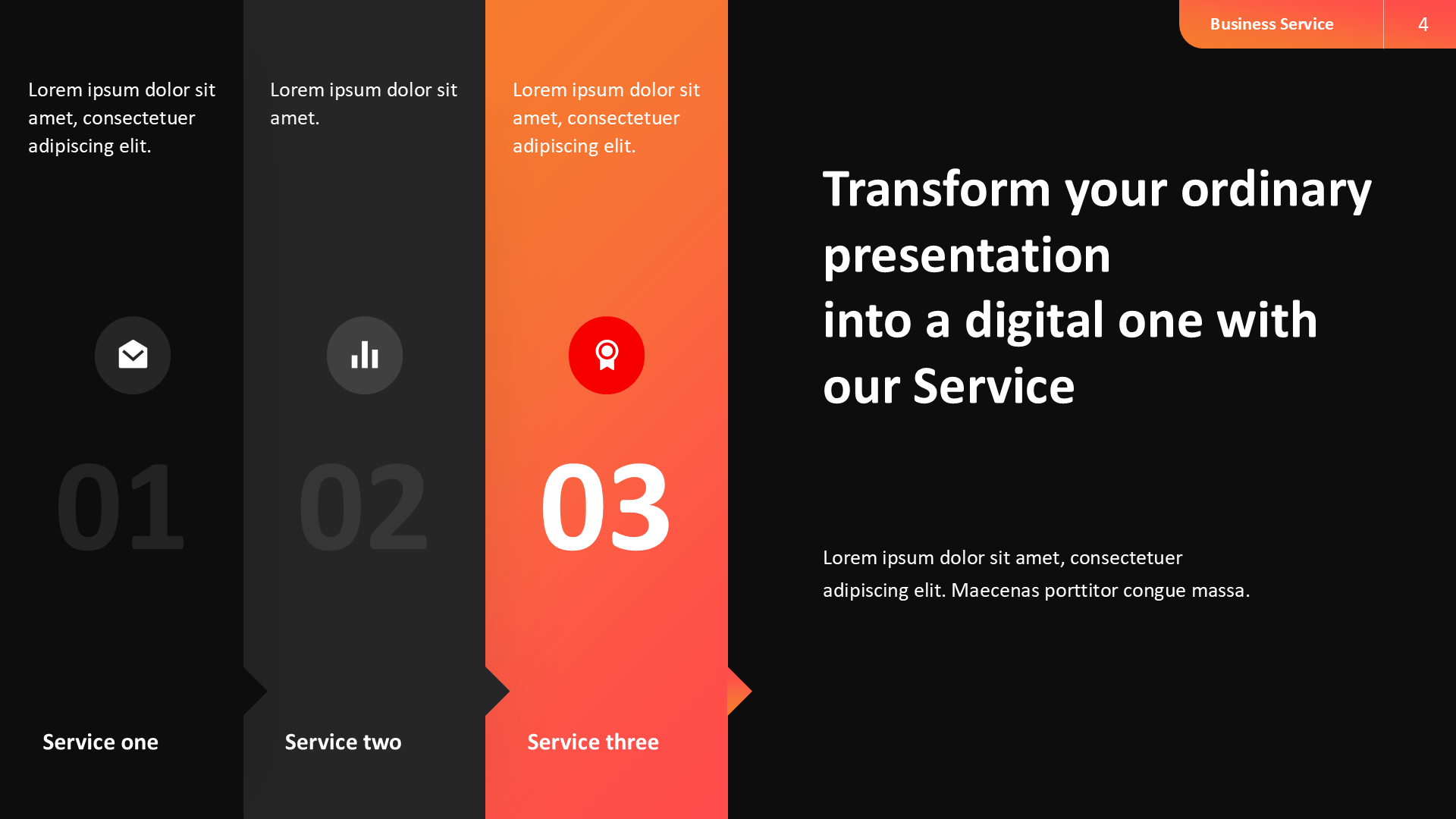 Service Business - Dark (no Image) slide 4